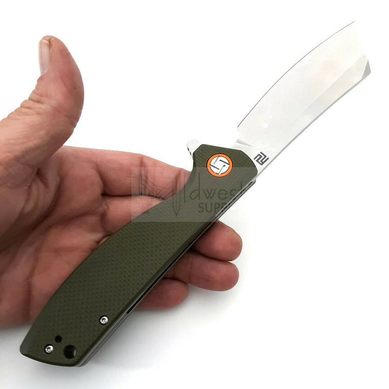 Artisan Cutlery Tomahawk Folding Knife 3.75" D2 Tool Steel Blade Green G10 Handle 1815PGNF -Artisan Cutlery - Survivor Hand Precision Knives & Outdoor Gear Store