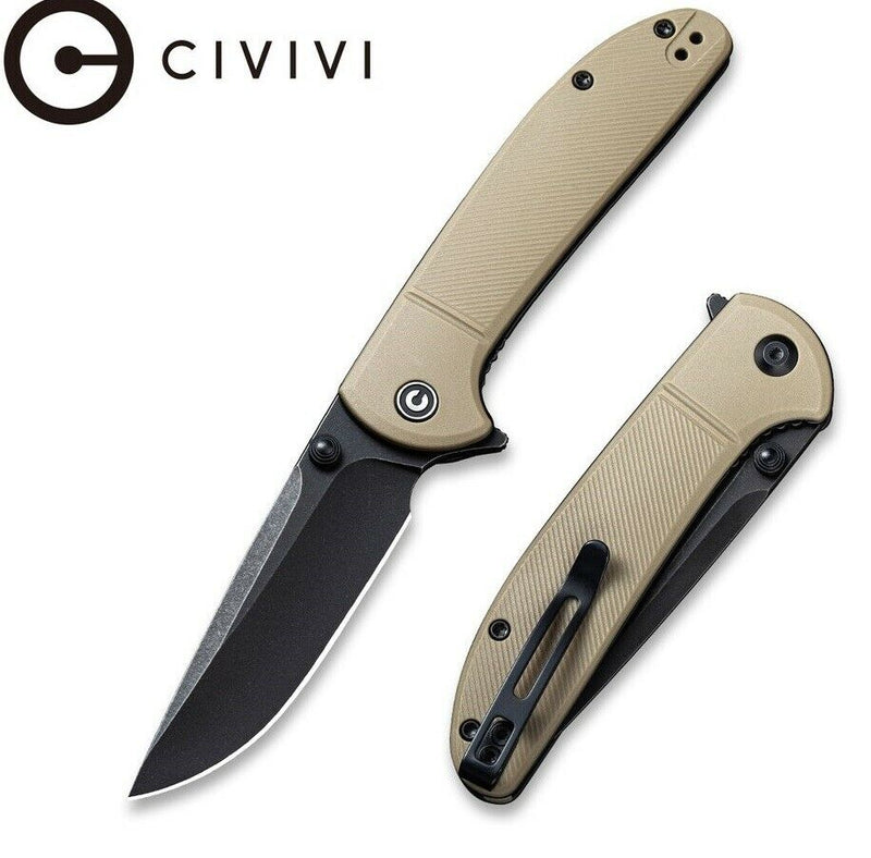 Civivi Badlands Vagabond Folding Knife 3.25" 9Cr18MoV Steel Blade Tan FRN Handle C2019A -Civivi - Survivor Hand Precision Knives & Outdoor Gear Store