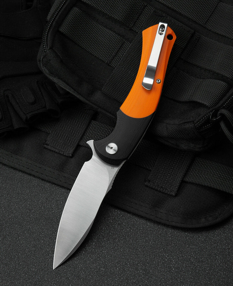 Bestech Knives Penguin Liner Folding Knife 3.63" D2 Tool Steel Blade Black / Orange G10 Handle G32C -Bestech Knives - Survivor Hand Precision Knives & Outdoor Gear Store