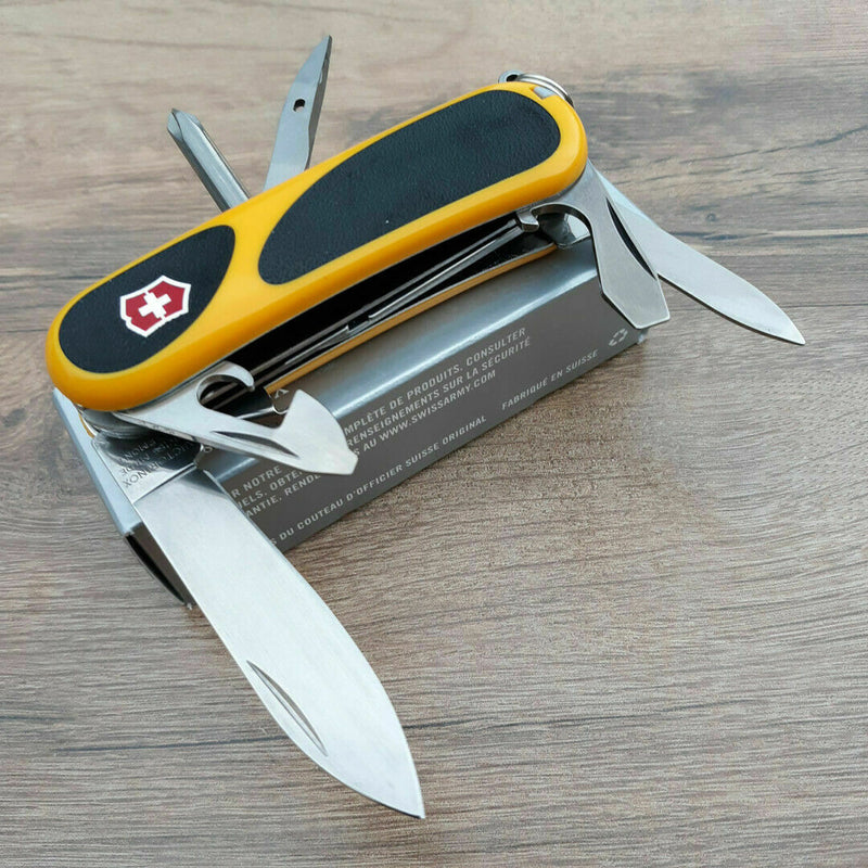 Victorinox Swiss Army EvoLucion Grip S18 Pocket Knife Stainless Implements With Scissors Nylon Handle 24913SC8X3 -Victorinox - Survivor Hand Precision Knives & Outdoor Gear Store