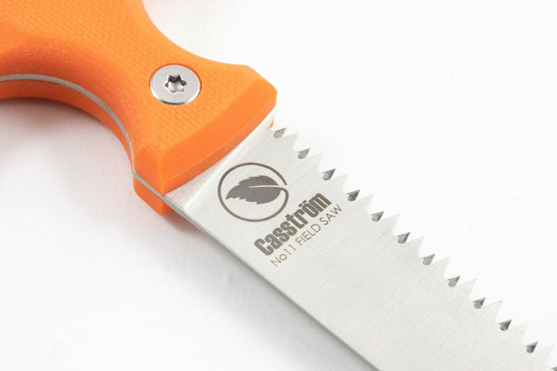 Casstrom No.11 Field Saw Fixed Knife 4.25" Stainless Steel Blade Orange G10 Handle I133116 -Casstrom - Survivor Hand Precision Knives & Outdoor Gear Store