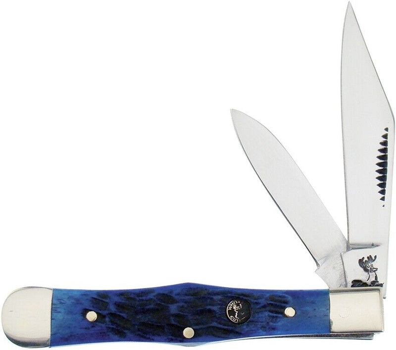 Frost Cutlery Coke Bottle Pocket Knife Stainless Steel Blades Blue Jigged Bone Handle T085BLJB -Frost Cutlery - Survivor Hand Precision Knives & Outdoor Gear Store