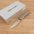 Real Steel Luna Boost Folding Knife 2.75" Bohler N690 Steel Blade Gray Titanium Handle 7071 -Real Steel - Survivor Hand Precision Knives & Outdoor Gear Store