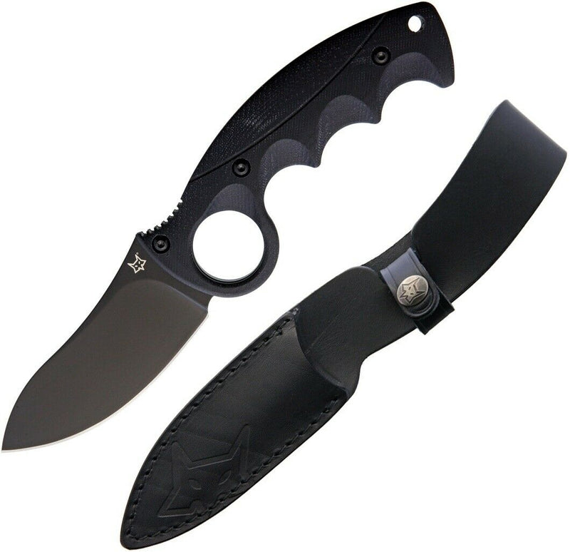 Fox Russ Kommer Fixed Knife 3.63" Stainless Steel Blade Black G10 Handle 620B -Fox - Survivor Hand Precision Knives & Outdoor Gear Store