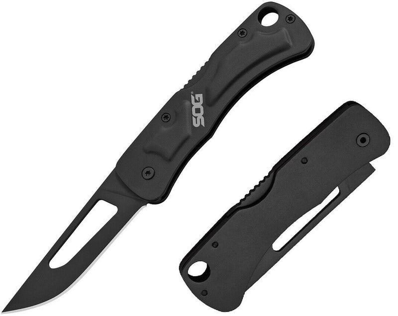 SOG Centi II Lockback Folding Knife 2" 3Cr13 Steel Blade Black Stainless Handle GCE1012CP -SOG - Survivor Hand Precision Knives & Outdoor Gear Store