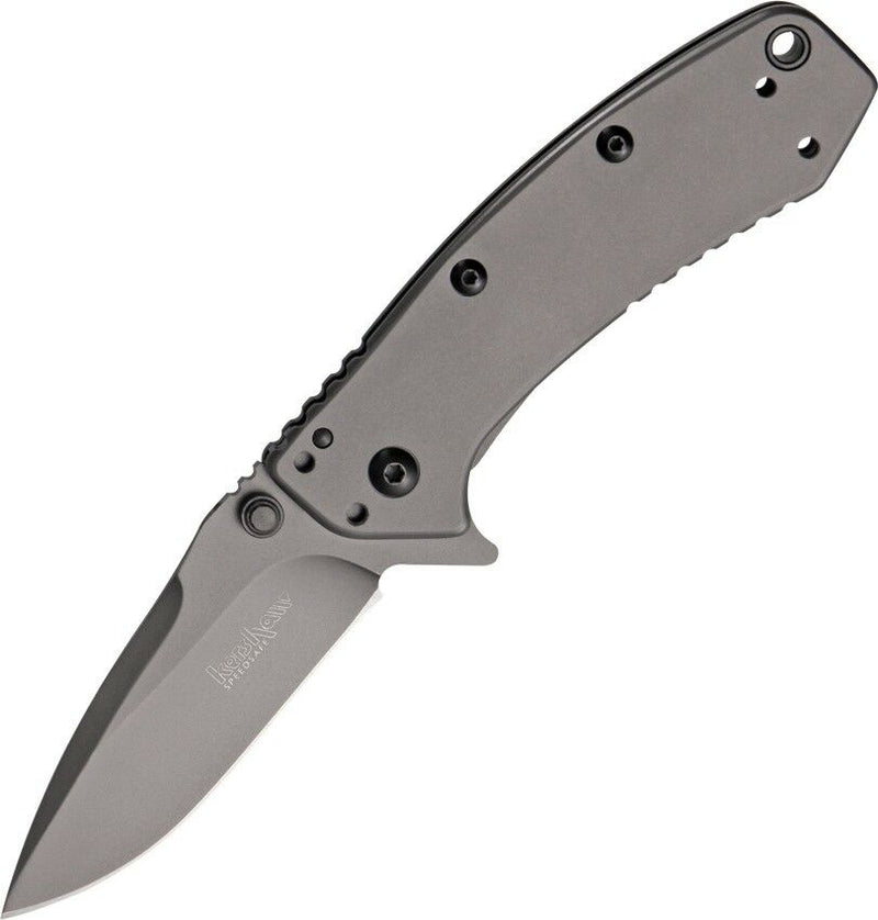 Kershaw Cryo Hinderer Framelock Folding Knife 2.75" 8Cr13MoV Steel Blade Stainless Handle KS1555TI -Kershaw - Survivor Hand Precision Knives & Outdoor Gear Store