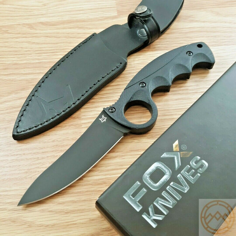 Fox Russ Kommer Fixed Knife 4.25" Stainless Steel Full Tang Blade Black G10 Handle 621B -Fox - Survivor Hand Precision Knives & Outdoor Gear Store