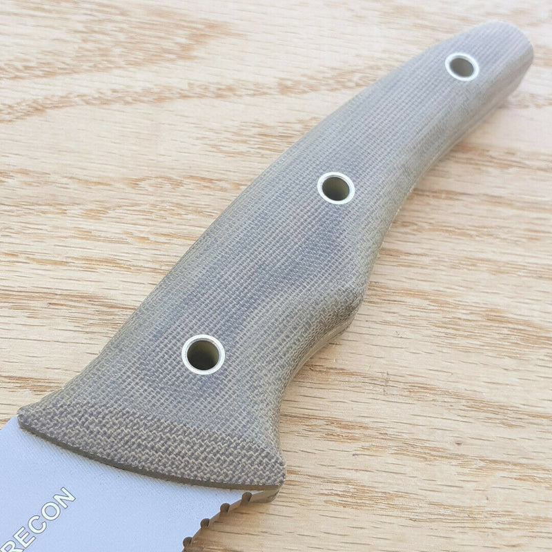 Fox Recon Fixed Knife 4.75" N690Co Steel Full Tang Blade Green Micarta Handle X512OD -Fox - Survivor Hand Precision Knives & Outdoor Gear Store