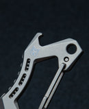 Bestech Knives Carabiner Gray Titanium One Piece Construction With Bottle Opener M15A -Bestech Knives - Survivor Hand Precision Knives & Outdoor Gear Store