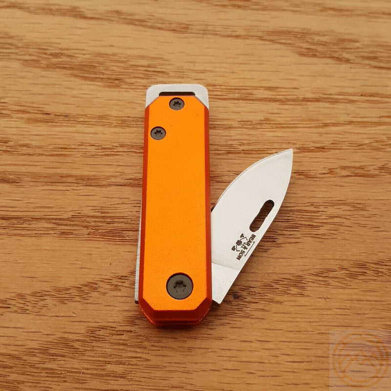 Bear & Son Small Slip Joint Folding Knife 1.5" High Carbon Steel Blade Orange Aluminum Handle 109OR -Bear & Son - Survivor Hand Precision Knives & Outdoor Gear Store