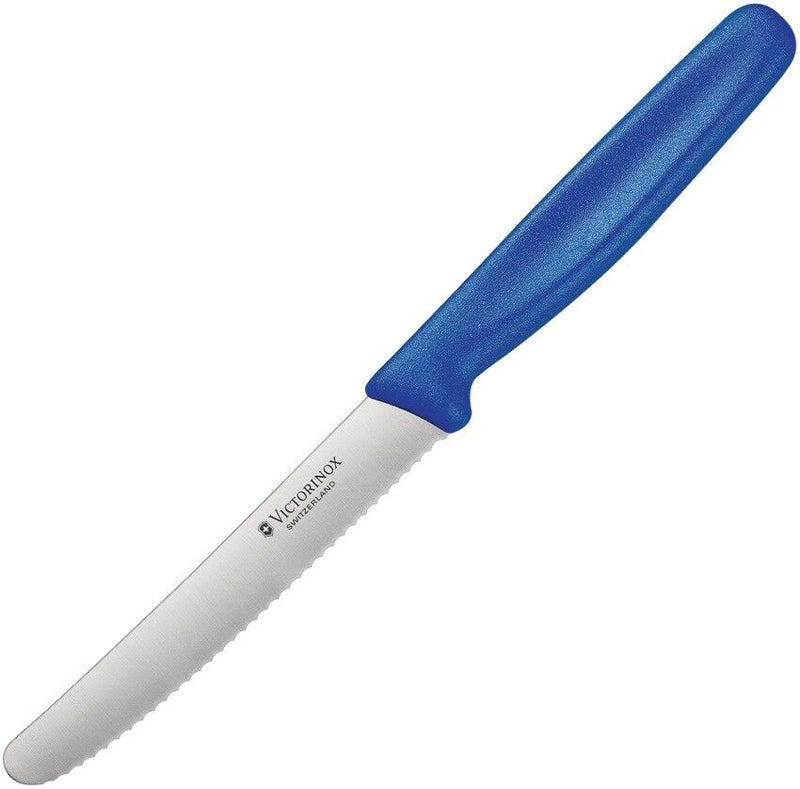 Victorinox Steak Fixed Knife 4.25" Stainless Steel Blade Blue Synthetic Handle 50832S -Victorinox - Survivor Hand Precision Knives & Outdoor Gear Store