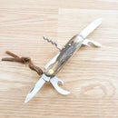 Fox Scout Multi Tool Pocket Knife Stainless Steel Blades Stag Handle 2266CE -Fox - Survivor Hand Precision Knives & Outdoor Gear Store