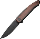 We Knife Co Sentinel Folding Knife 2.97" CPM 20CV Steel Blade Titanium/Wood 200433 -We Knife Co - Survivor Hand Precision Knives & Outdoor Gear Store