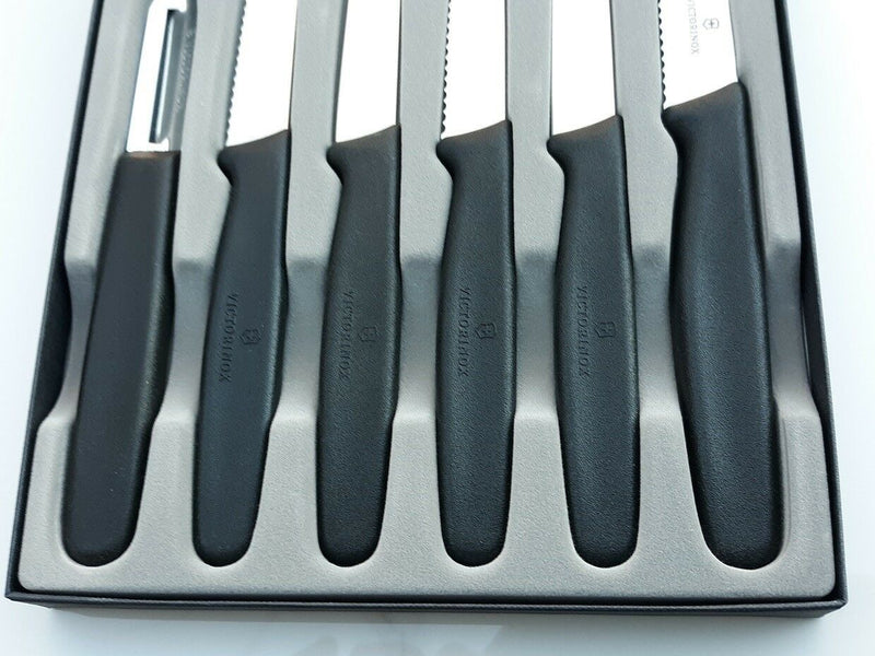 Victorinox Six Piece Paring Set Kitchen Knife Stainless Steel Blades Black Nylon Handles 511136 -Victorinox - Survivor Hand Precision Knives & Outdoor Gear Store