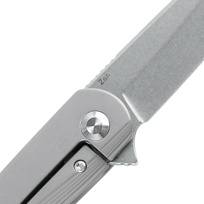 Kizer Cutlery Zen Folding Knife 3.25" Stonewash Finish S35VN Steel Blade Titanium Handle KI4553 -Kizer Cutlery - Survivor Hand Precision Knives & Outdoor Gear Store