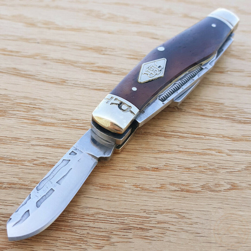 Rough Ryder Heavy Forge Pocket Knife Carbon Steel Blades Brown Smooth Bone Handle 1977 -Rough Ryder - Survivor Hand Precision Knives & Outdoor Gear Store