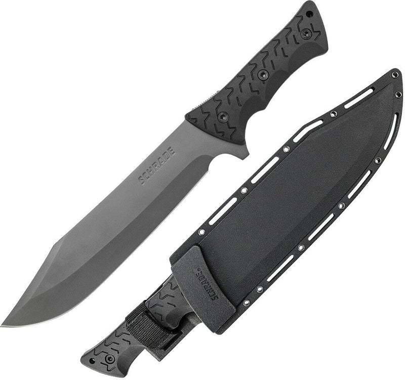 Schrade LeROY Fixed Knife 10.375" 8Cr13MoV Steel Full Tang Blade TPR Handle HF45 -Schrade - Survivor Hand Precision Knives & Outdoor Gear Store