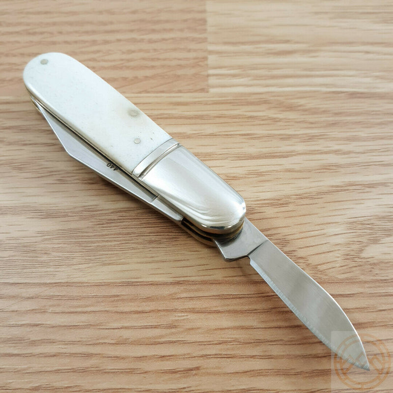 Rough Ryder Barlow Pocket Knife Stainless Steel Blades White Smooth Bone Handle 198 -Rough Ryder - Survivor Hand Precision Knives & Outdoor Gear Store