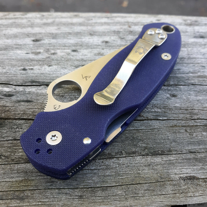 Spyderco Para 3 Folding Knife CPM S110V Steel Blade Blue G10 Handle Paramilitary C223GPDBL -Spyderco - Survivor Hand Precision Knives & Outdoor Gear Store