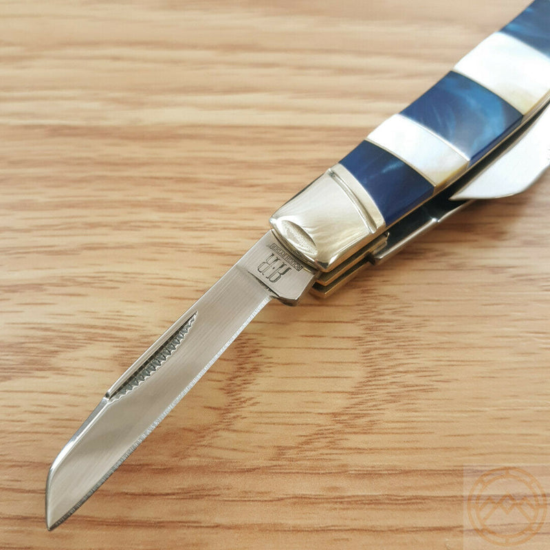 Rough Ryder Large Congress Pocket Knife Stainless Steel Blades Acrylic / Mother Of Pearl Handle 2022 -Rough Ryder - Survivor Hand Precision Knives & Outdoor Gear Store
