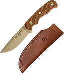 TOPS Tex Creek 69 Fixed Knife 4" 1095 Tool Steel Drop Point Blade Tan Micarta Handle TEX69 -TOPS - Survivor Hand Precision Knives & Outdoor Gear Store
