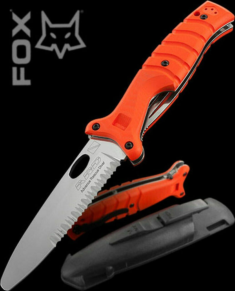 Fox Advance Rescue Folding Knife 4.25" Bohler N690 Steel Blade Orange G10 Handle 401OR -Fox - Survivor Hand Precision Knives & Outdoor Gear Store