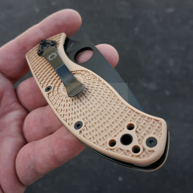 Spyderco Tenacious LWT Tan Folding Knife 3.38" 8Cr13MoV Steel Blade FRN Handle 122PTNBK -Spyderco - Survivor Hand Precision Knives & Outdoor Gear Store