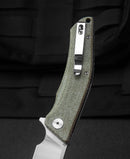 Bestech Knives Cubis Folding Knife 3.13" D2 Tool Steel Blade Beige Canvas Micarta Handle KG42B -Bestech Knives - Survivor Hand Precision Knives & Outdoor Gear Store