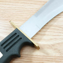 Frost Cutlery Quicksilver Bowie Fixed Knife 9.75" Stainless Steel/Drop Point Blade Black Rubber Handle S577 -Frost Cutlery - Survivor Hand Precision Knives & Outdoor Gear Store