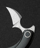 Bestech Knives STRELIT Folding Knife 2.13" Damascus Steel Blade Titanium Handle KT2103H -Bestech Knives - Survivor Hand Precision Knives & Outdoor Gear Store