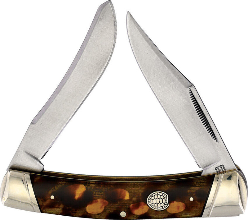 Rough Ryder Moose Pocket Knife Stainless Steel Blades Imitation Tortoise Shell Handle 2436 -Rough Ryder - Survivor Hand Precision Knives & Outdoor Gear Store