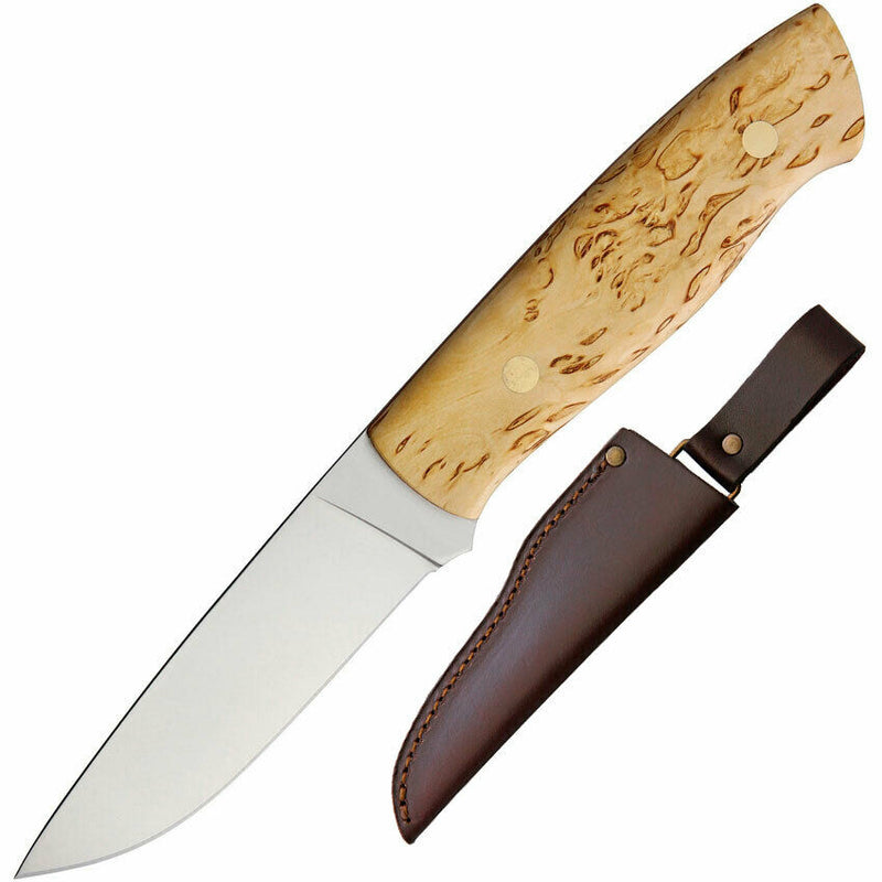 Brisa Trapper Knife 3.75" Bohler N690 Steel Full Tang Blade Curly Birch Handle 067 -Brisa - Survivor Hand Precision Knives & Outdoor Gear Store