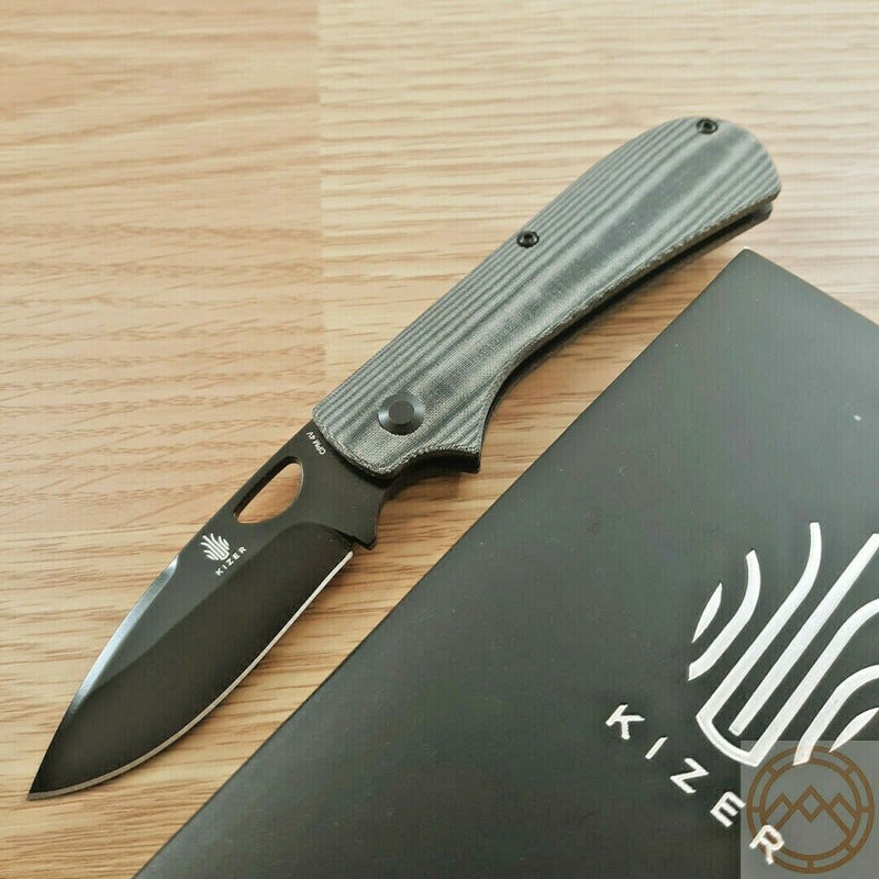 Kizer Cutlery Zipslip Folding Knife 2.75" CPM-4V Steel Blade Black Micarta Handle V3507N4 -Kizer Cutlery - Survivor Hand Precision Knives & Outdoor Gear Store
