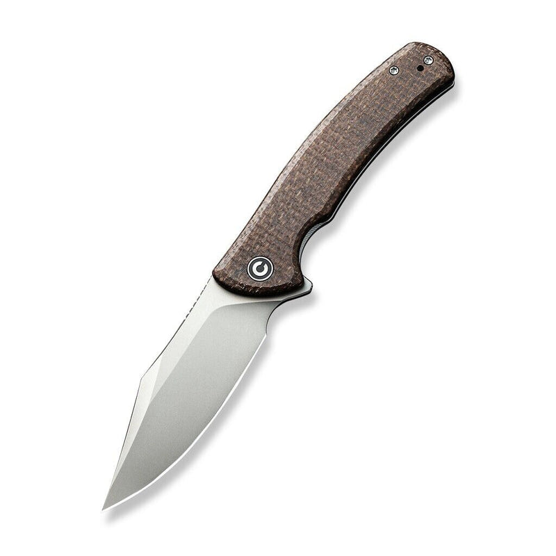 Civivi Sinisys Frame Folding Knife 3.75" 14C28N Sandvik Steel Blade Brown Micarta/Stainless Back Handle VC200392 -Civivi - Survivor Hand Precision Knives & Outdoor Gear Store