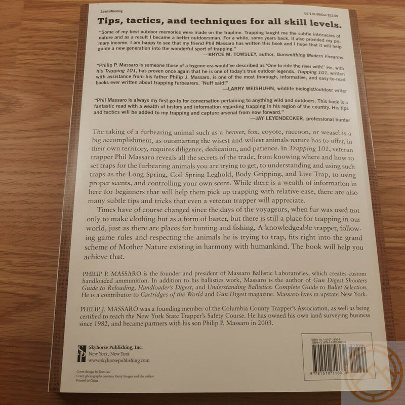 Trapping 101 Complete Guide Book Furbearing Animals All Secrets Of Trade Scents 428 -Books - Survivor Hand Precision Knives & Outdoor Gear Store