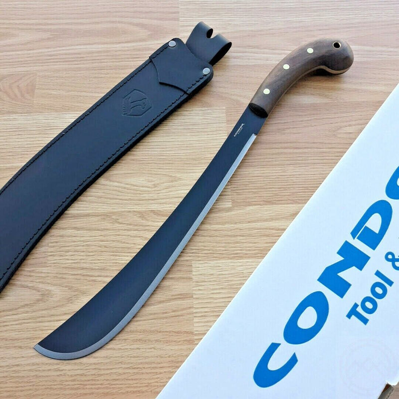 Condor Golok Fixed Machete 14.25" 1075HC Steel Full Blade Brown Walnut Handle 41014HCS -Condor - Survivor Hand Precision Knives & Outdoor Gear Store