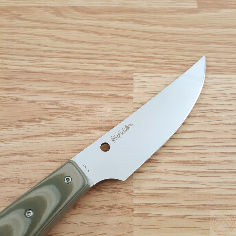 Spyderco Bow River Fixed Knife 4.25" 8Cr13MoV Steel Full Tang Blade Tan And OD Green G10 Handle FB46GPOD -Spyderco - Survivor Hand Precision Knives & Outdoor Gear Store