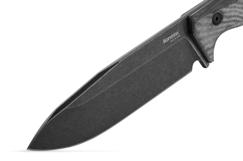 LionSTEEL T6 Fixed Knife Bohler K490 Steel Blade Black Canvas Micarta Handle T6BCVB -LionSTEEL - Survivor Hand Precision Knives & Outdoor Gear Store