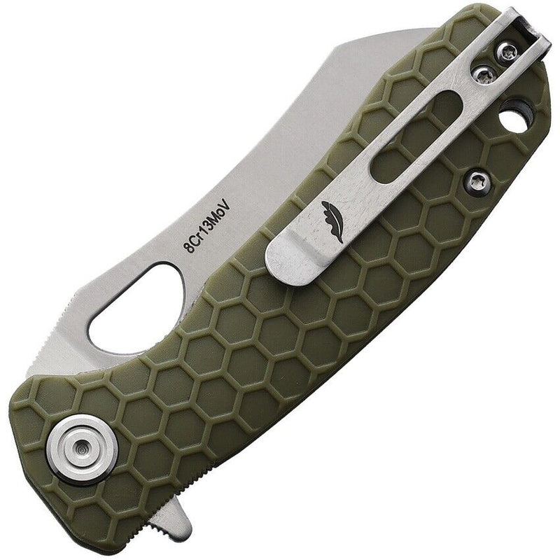 Honey Badger Knives Linerlock Folding Knife 2.75" 8Cr13MoV Steel Warncleaver Blade Green Textured GRN Handle 1047 -Honey Badger Knives - Survivor Hand Precision Knives & Outdoor Gear Store