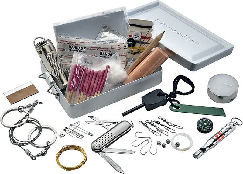 Fox A Survival Kit Is a Package Of Basic Tools And Supplies 5.5”x 3.5” x 1.25" 01071531SK -Fox - Survivor Hand Precision Knives & Outdoor Gear Store