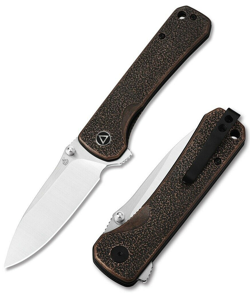 QSP Knife Hawk Linerlock Folding Knife 3.25" 14C28N Steel Blade Copper Handle 131M -QSP Knife - Survivor Hand Precision Knives & Outdoor Gear Store