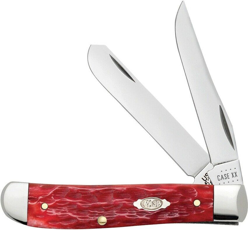 Case XX Mini Trapper Pocket Knife Carbon Steel Blades Dark Red Bone Handle 31952 -Case Cutlery - Survivor Hand Precision Knives & Outdoor Gear Store