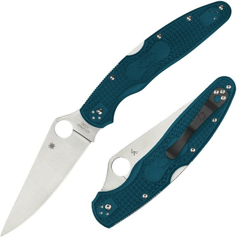 Spyderco Police 4 Lockback Folding Knife Stainless Steel Blade Textured G10 Handle 07FP4K390 -Spyderco - Survivor Hand Precision Knives & Outdoor Gear Store