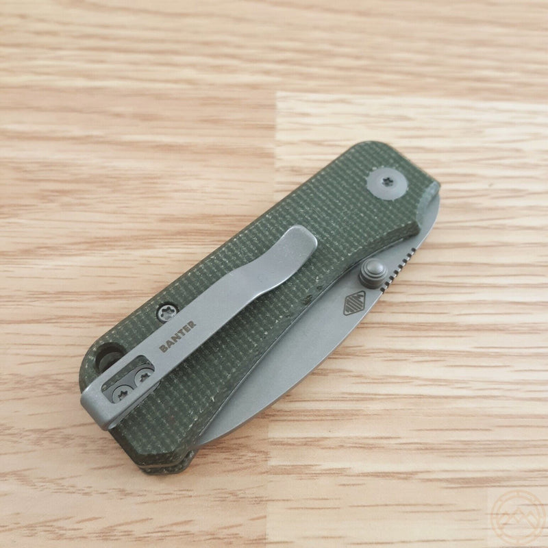 Civivi Baby Banter Linerlock Folding Knife 2.25" Nitro-V Steel Blade Green Canvas Micarta Handle VC19068SB1 -Civivi - Survivor Hand Precision Knives & Outdoor Gear Store