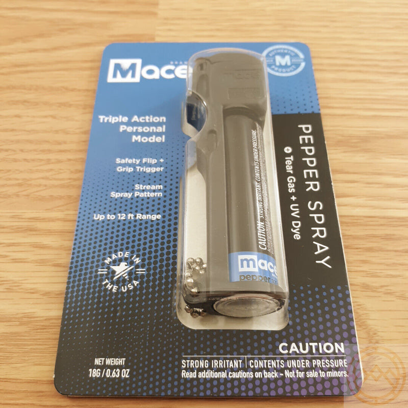 Mace Triple-Action Personal Model Flip-Top Safety Cap Keychain Stream Patter Reaches Up To 12 Feet / 20 Bursts 80841 -Mace - Survivor Hand Precision Knives & Outdoor Gear Store