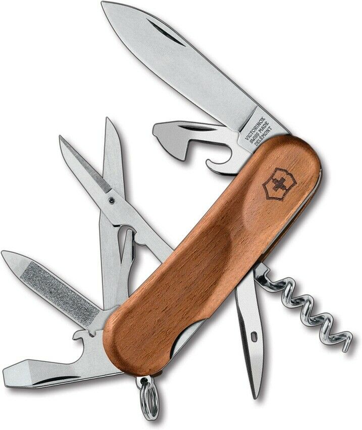 Victorinox Swiss Army Evolution Pocket Knife 14 Tools Includes Scissors Wood Handle 2390163X2 -Victorinox - Survivor Hand Precision Knives & Outdoor Gear Store