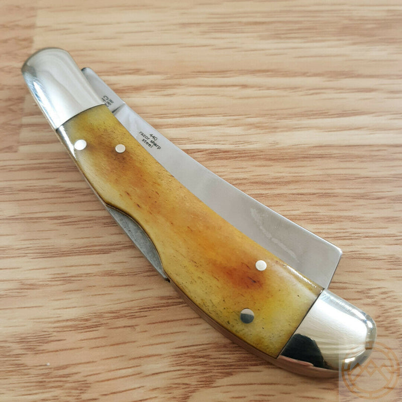 Rough Ryder Folding Knife 2.5" Stainless Steel Razor Blade Smooth Bone Handle 2003 -Rough Ryder - Survivor Hand Precision Knives & Outdoor Gear Store