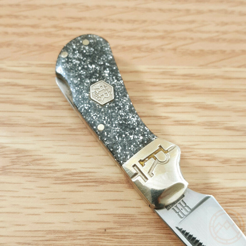 Rough Ryder Cub Lockback Folding Knife 1.25" Stainless Steel Blade Glitter Acrylic Handle 2011 -Rough Ryder - Survivor Hand Precision Knives & Outdoor Gear Store