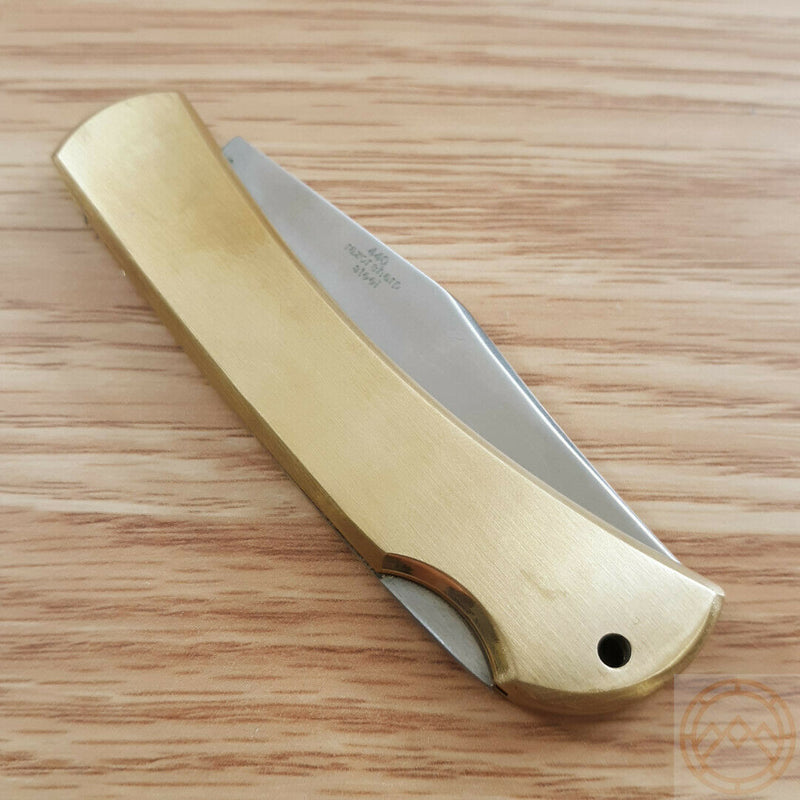 Rough Ryder Lockback Folding Knife 2.5" 440 Steel Clip Blade Brushed Brass Handle 1978 -Rough Ryder - Survivor Hand Precision Knives & Outdoor Gear Store