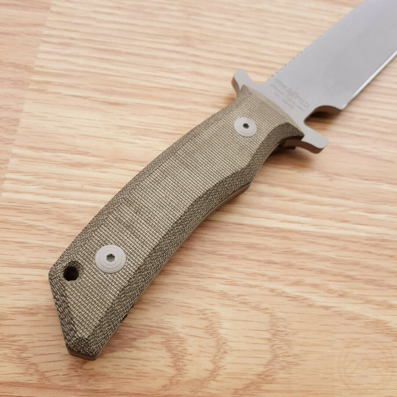 Fox E.T.K. Exagon Fixed Knife 6.75" 440C Steel Blade Green Canvas Micarta Handle 1663TK -Fox - Survivor Hand Precision Knives & Outdoor Gear Store